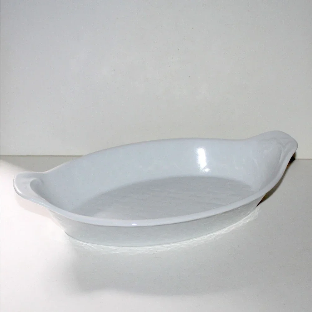 Royal Worcester Baker Gourmet Oven basketweave white England casserole 13.5